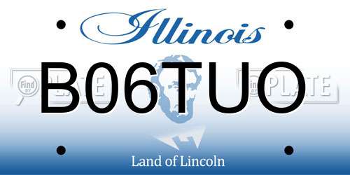 B06TUO Illinois License Plate