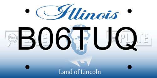 B06TUQ Illinois License Plate