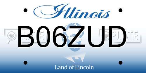 B06ZUD Illinois License Plate