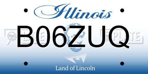 B06ZUQ Illinois License Plate