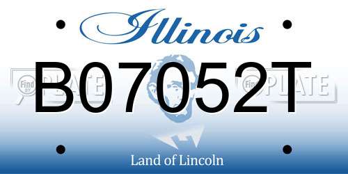 B07052T Illinois License Plate