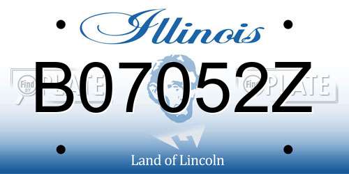 B07052Z Illinois License Plate