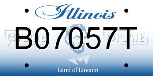 B07057T Illinois License Plate