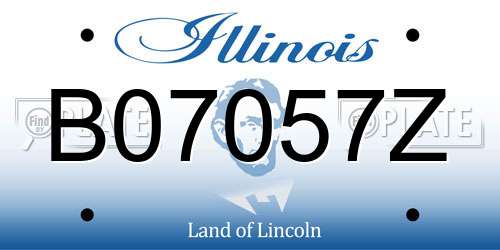 B07057Z Illinois License Plate
