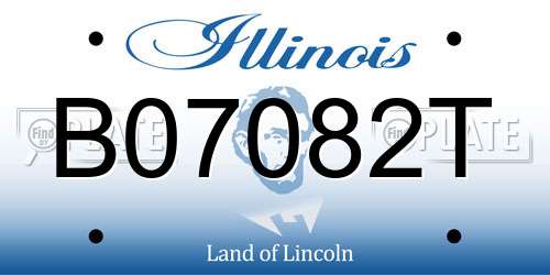 B07082T Illinois License Plate