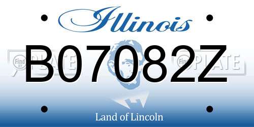 B07082Z Illinois License Plate