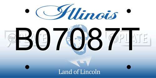 B07087T Illinois License Plate