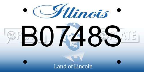 B0748S Illinois License Plate
