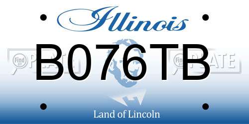 B076TB Illinois License Plate