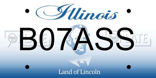 B07ASS Illinois License Plate