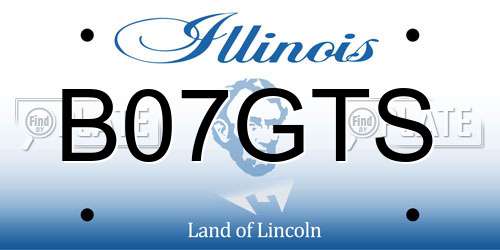 B07GTS Illinois License Plate