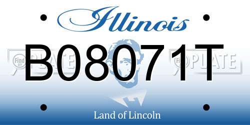 B08071T Illinois License Plate
