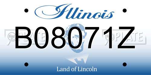 B08071Z Illinois License Plate