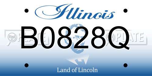 B0828Q Illinois License Plate