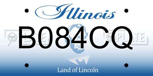 B084CQ Illinois License Plate