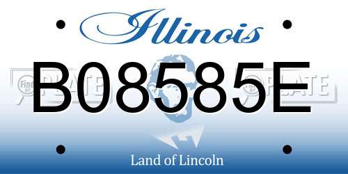 B08585E Illinois License Plate