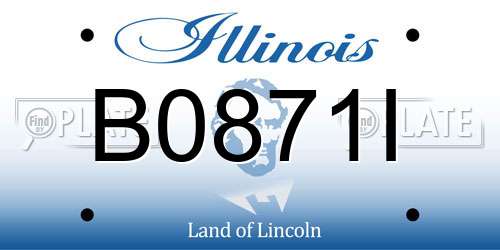 B0871I Illinois License Plate