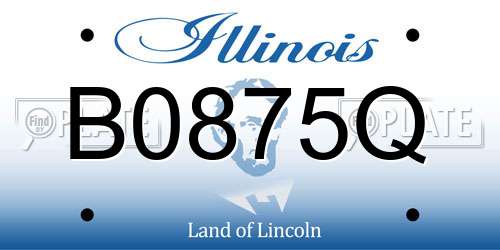 B0875Q Illinois License Plate