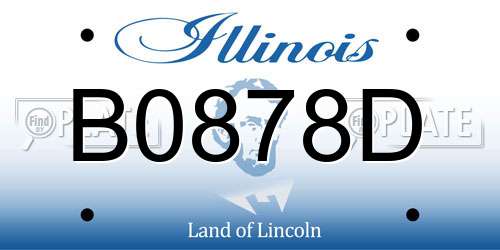B0878D Illinois License Plate