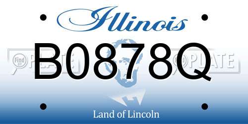 B0878Q Illinois License Plate
