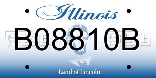 B08810B Illinois License Plate