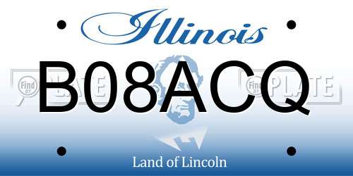 B08ACQ Illinois License Plate