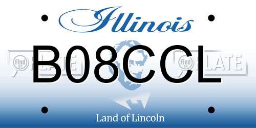 B08CCL Illinois License Plate