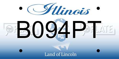 B094PT Illinois License Plate