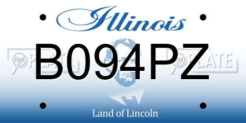 B094PZ Illinois License Plate