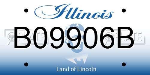 B09906B Illinois License Plate