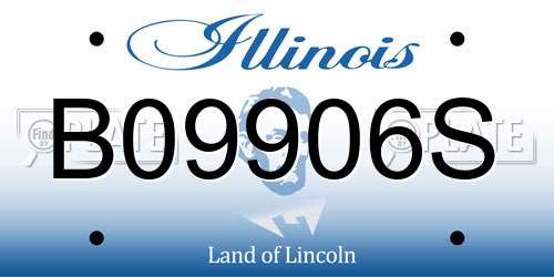 B09906S Illinois License Plate