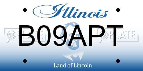 B09APT Illinois License Plate