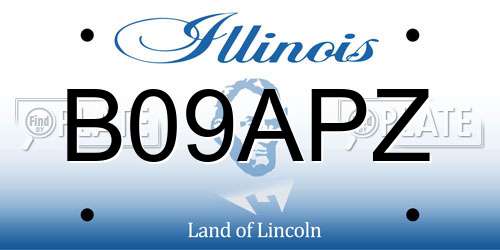 B09APZ Illinois License Plate