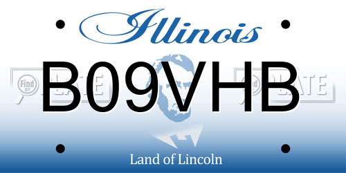 B09VHB Illinois License Plate