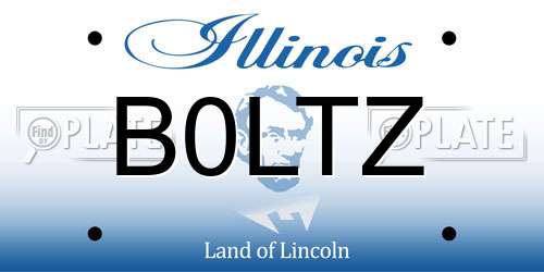B0LTZ Illinois License Plate