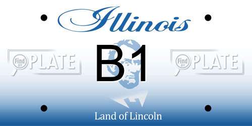 B1 Illinois License Plate
