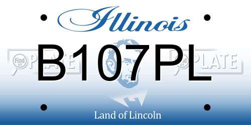 B107PL Illinois License Plate