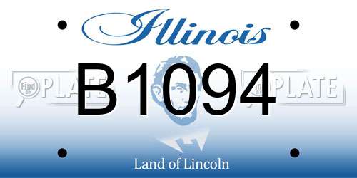 B1094 Illinois License Plate