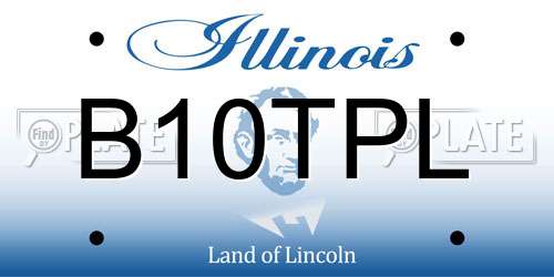 B10TPL Illinois License Plate