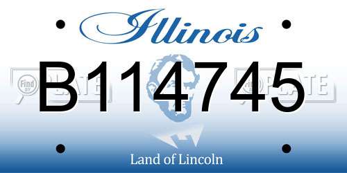 B114745 Illinois License Plate