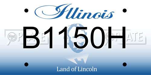 B1150H Illinois License Plate