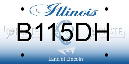 B115DH Illinois License Plate