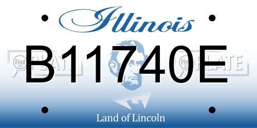 B11740E Illinois License Plate