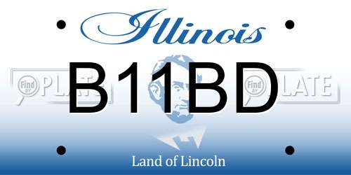 B11BD Illinois License Plate