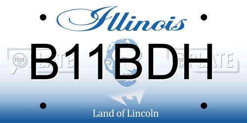 B11BDH Illinois License Plate