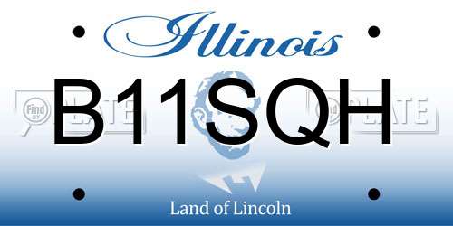 B11SQH Illinois License Plate