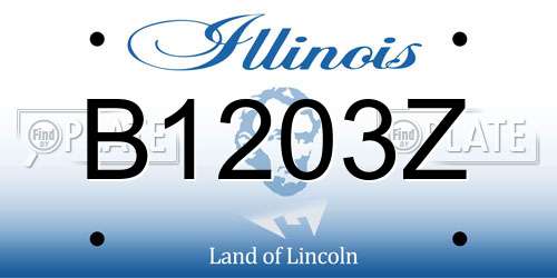 B1203Z Illinois License Plate