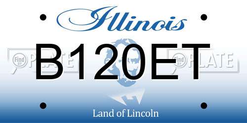 B120ET Illinois License Plate