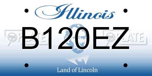 B120EZ Illinois License Plate