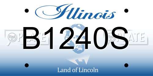 B1240S Illinois License Plate